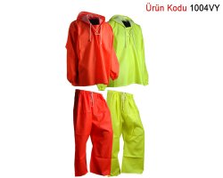 Balıkçı Tipi Yağmurluk Takım Floresan Renk Model 1004VY