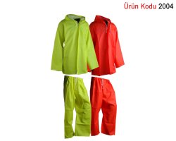 Fermuarlı Yağmurluk Takım Floresan Renk Model 2004
